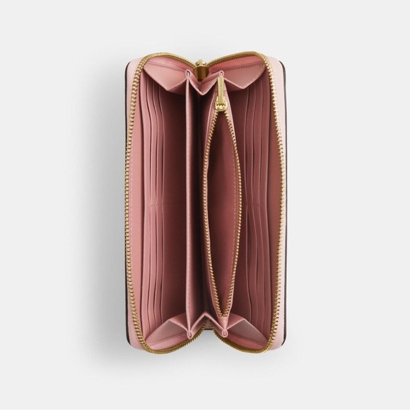 Coach Powder Pink Signature Large Zip Around Wallet and Umbrella 🌸 - Picture 4 of 5